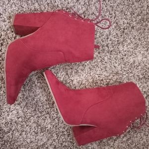 Lace up Back Ankle Booties
